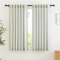 Farmhouse Boho Linen Sheer Curtains 90 inches Long for Living Room (Sage Green / 52"W x 90"L (Pack of 2))