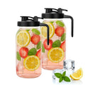 64oz Mason Jar Pitcher (black+black / 4.25"W x 10.2"H)