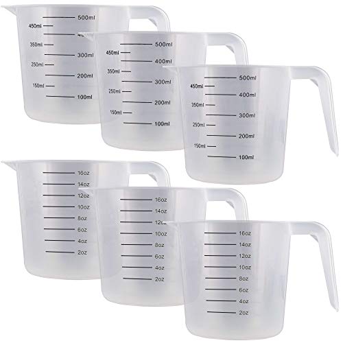 Plastic Measuring Cups with Handles (16-Ounce)