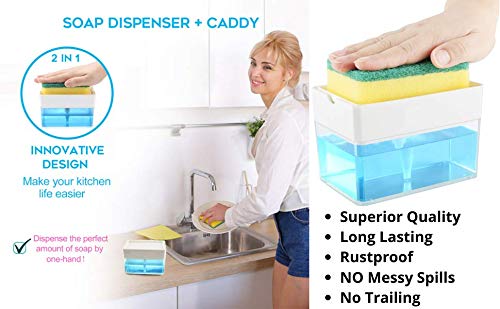 Premium Quality Soap Dispenser with Added Features for Kitchen (White)