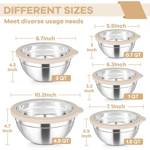 Mixing Bowls Set (Khaki)
