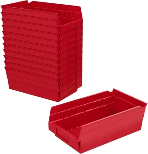 30130 Heavy Duty Plastic Shelf Bins (Red / Bin Box)
