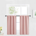 Kitchen Blackout Window Curtains Over Sink 36 inch Length (Peach Blush / 29"W x 36"L (Pack of 2))