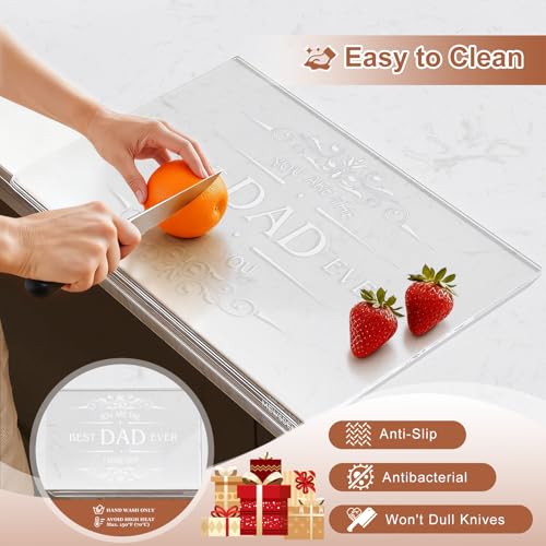 Engraved Acrylic Cutting Board with Counter Lip (Dad / 12"L x 8"W)