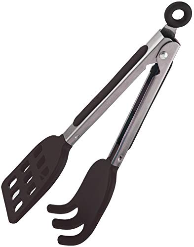 Mini Easy Grip Waffle Tongs Holder (Black)