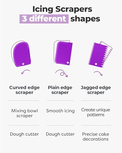 71 Cake Decorating Kit Baking Supplies Tools for Beginners & Pros (Purple)