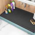 Under Sink Mats for Kitchen Waterproof 34" x 22" (Black / 22"W x 34"L)