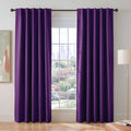Purple Blackout Curtains for Bedroom 2 Panels Set (Purple / 42"W x 90"L (Pack of 2))