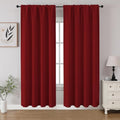 Red Blackout Curtains 72 inch Length 2 Panels Set (Red / 52"W x 72"L (Pack of 2))