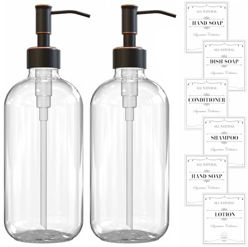 Clear Glass Soap Dispenser (Oil Rubbed Bronze Ss Pump - Clear Glass)