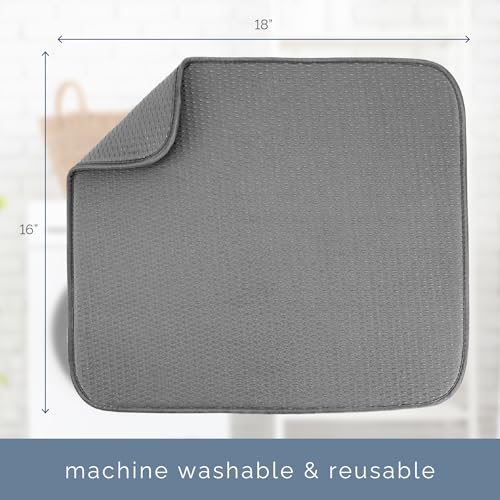 Dish Drying Mat (Gray / 16" x 18")