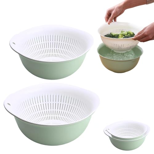Colander Bowl Set of 2 (Green (2.2+3.2Qt))