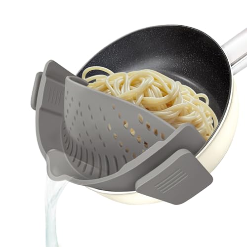 Clip on Strainer for All Pots Pan (Gray)