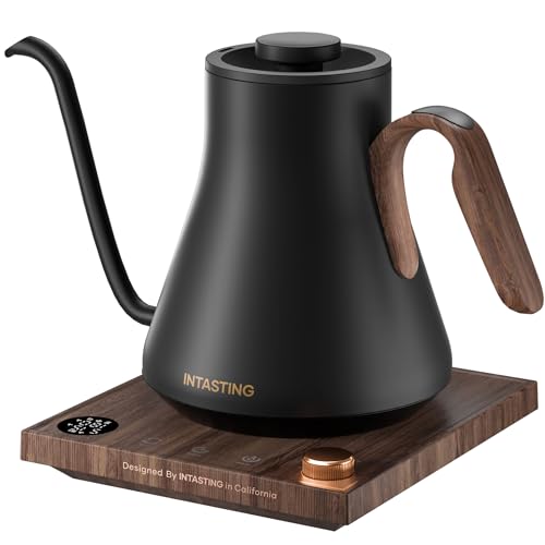 Gooseneck Electric Kettle with ±1℉ Temperature Control (Onyx Black)