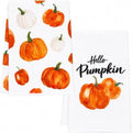 Fall Kitchen Towels Decorations for Home (Orange)