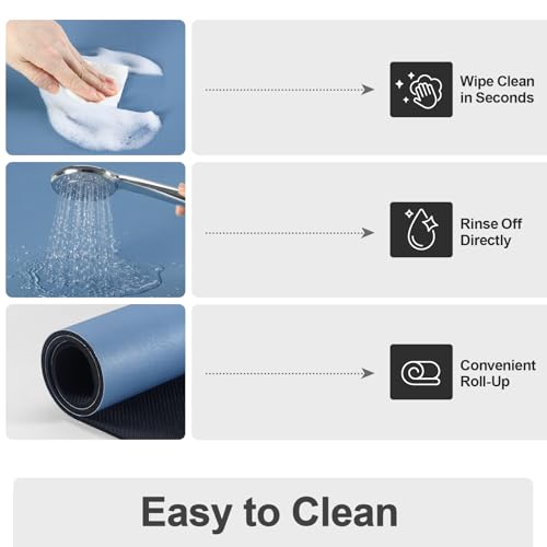 Dish Drying Mat for Kitchen Counter (Blue / 18" x 24")