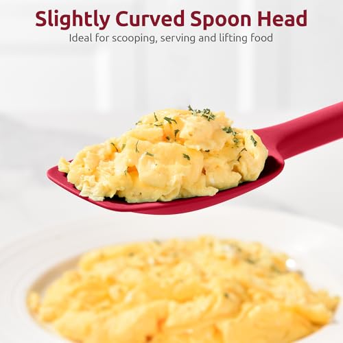 14" Long Silicone Spoonula (Red / 14.17in (spoon spatula))
