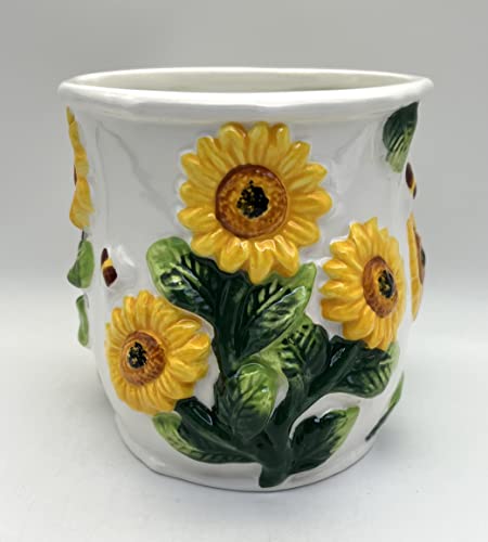 Utensil Holder (3D Sunflower)