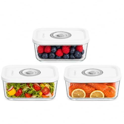 Glass Vacuum Seal Containers for Food Storage (M)