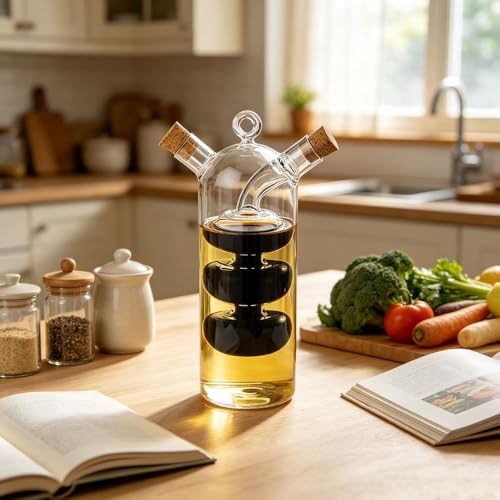 Olive Oil and Vinegar Dispenser Cruet Bottles (2.5 Ounces)
