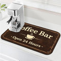 Vintage Coffee Bar Coffee Drying Mat 19" x 12" (Coffee Bar / 19" x 12")