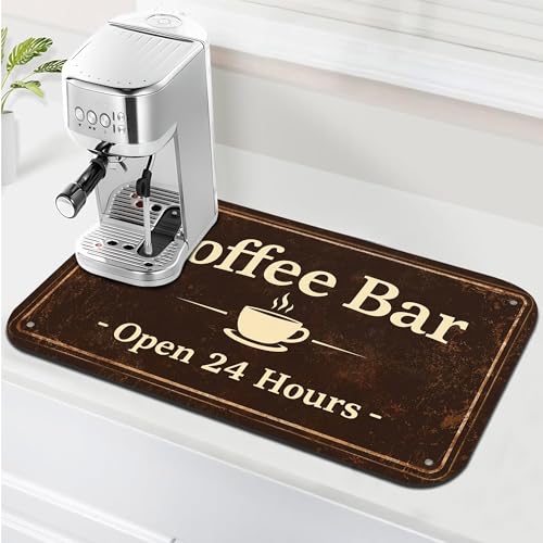 Vintage Coffee Bar Coffee Drying Mat 19" x 12" (Coffee Bar / 19" x 12")
