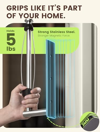 Magnetic Paper Towel Holder for Fridge (Silver)