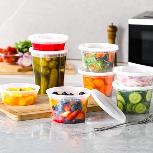 48 Sets Plastic Deli Containers With Lids