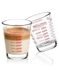Shot Glass Measuring Cup Set (2 Pack-Red)