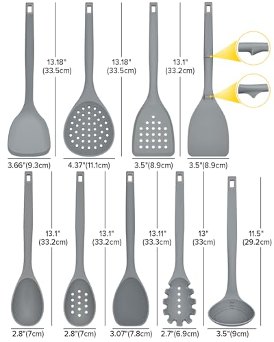 Silicone Cooking Utensils Set (Gray)