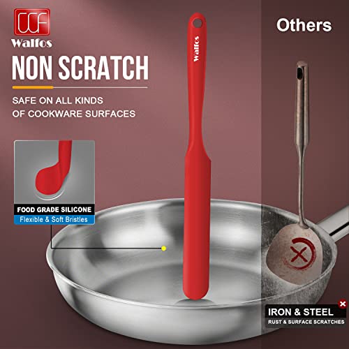 Silicone Jar Spatula (Red / 2 pieces Jar Spatulas 450°F)
