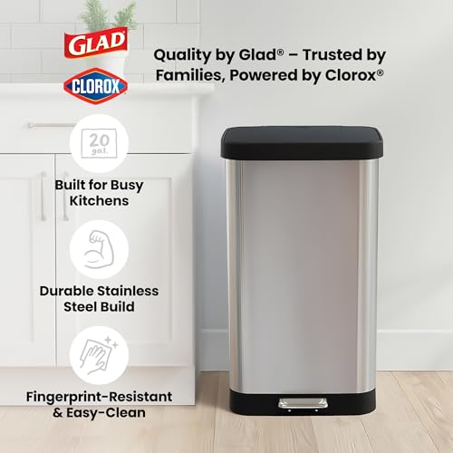 Stainless Steel Trash Can (Stainless Steel / Stainless / 20 Gallon)