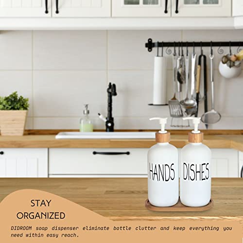 Glass Soap Dispenser Set (Matte White)