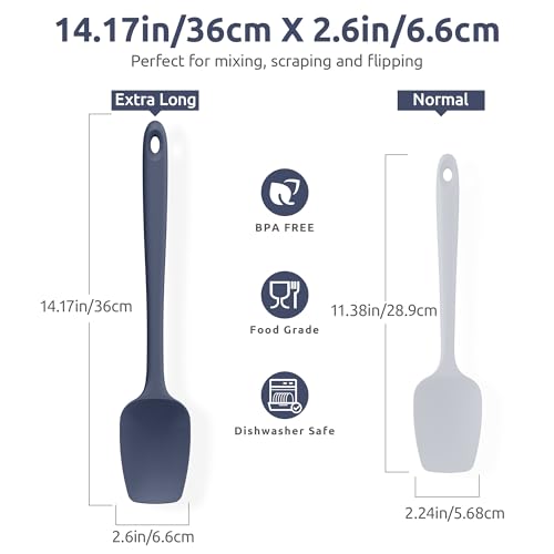 14" Long Silicone Spoonula (Midnight Blue / 14.17in (spoon spatula))