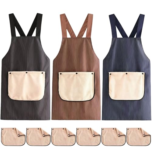 3 Pack Apron with Towel Attached