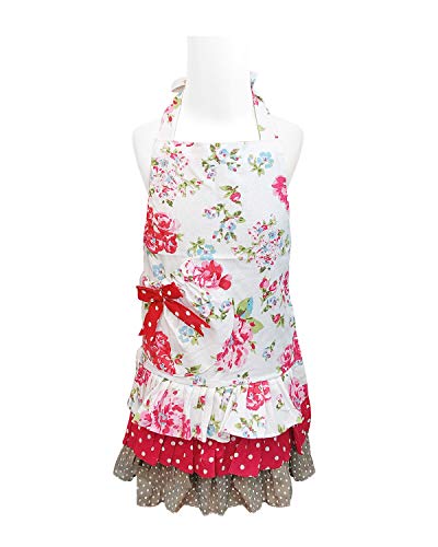 Mother and Daughter Ruffles and Roses Apron for Baking (Child)