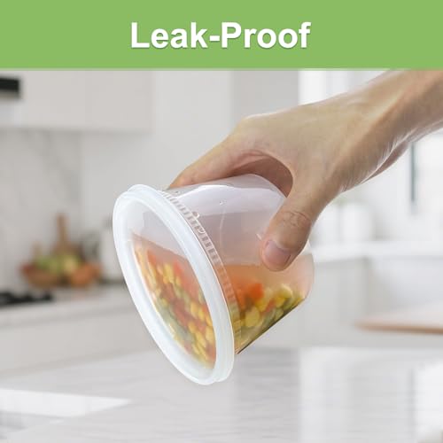 60 Sets (120-Piece) Deli Containers with Lids 16 oz (16 oz - 60 Sets)