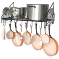 28 Inch Pot Rack Wall Mounted (28"W 1 Tier Black)