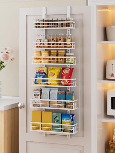 Over the Door Pantry Organizer (White / 6 Tier-M)