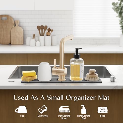 Faucet Splash Guard for Kitchen Sink (Dark Gray / 23.6" x 3.9")