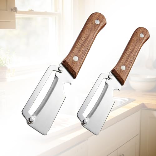 Multifunctional Premium Vegetable Peeler with Wooden Handle (2pcs)