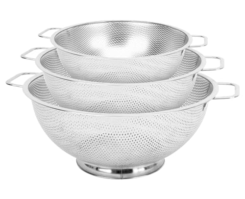 3PCS Colander for Kitchen (3QT+4QT+5QT)