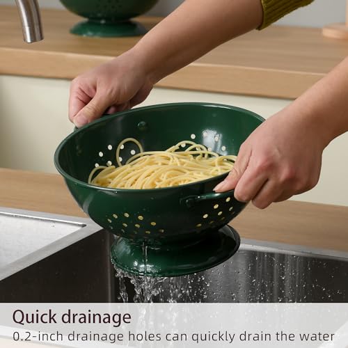 Metal Colander Set of 3 (Dark Green)
