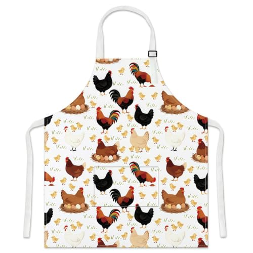 Parent Child Matching Aprons with Pocket (Chicken2)