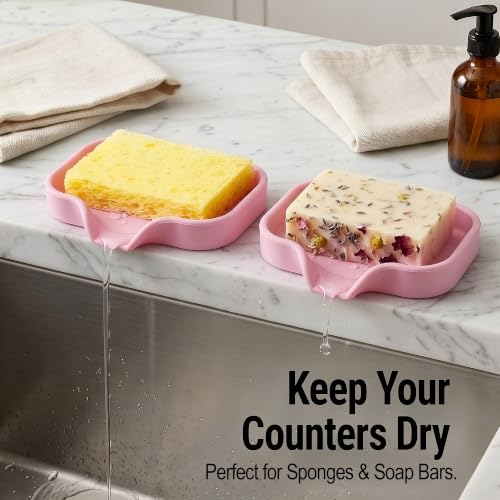 Small Silicone Sponge Holder (Pink (Small) / Small (4.9x3.3))