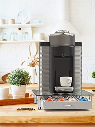 Tempered Glass Vertuo Pod Holder (56 pcs Capacity / White)