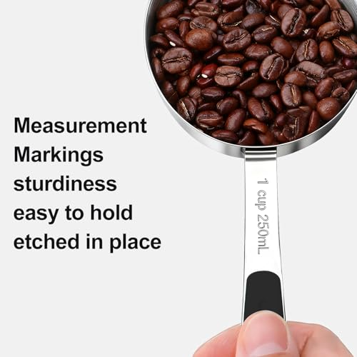 10 Pcs Stainless Steel Measuring Cups & Spoons Set (Black)