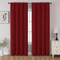 Red Blackout Curtains 84 inch Length 2 Panels Set (Red / 52"W x 84"L (Pack of 2))
