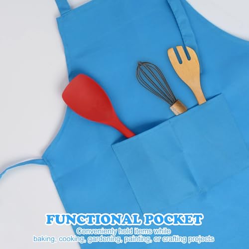 Kids Aprons with Large Pocket 2 Pack (Small / Bluex2)