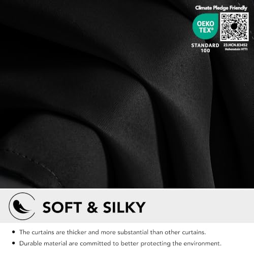 Blackout Curtains (Black / 38"W x 84"L (Pack of 2))